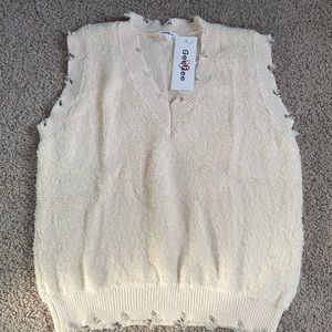 GeeGee boutique distressed sweater vest